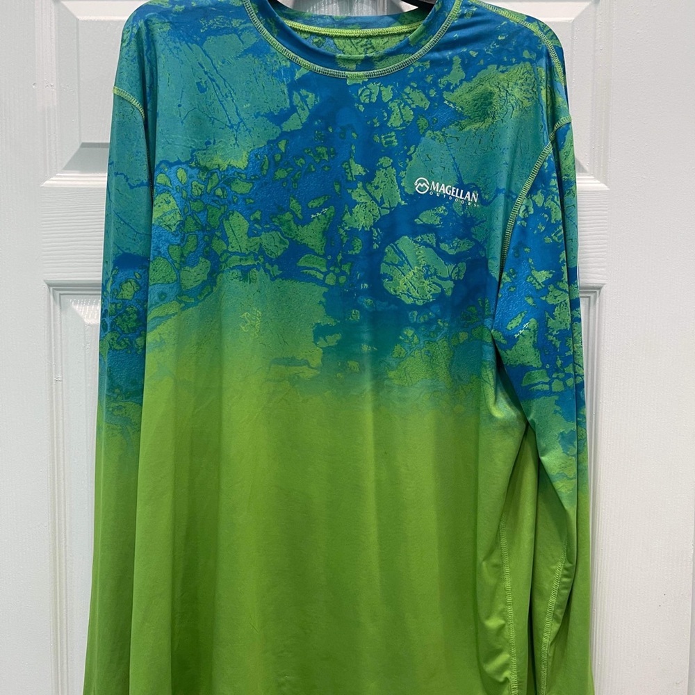Magellan reversible fishing shirt - mahi-mahi color
